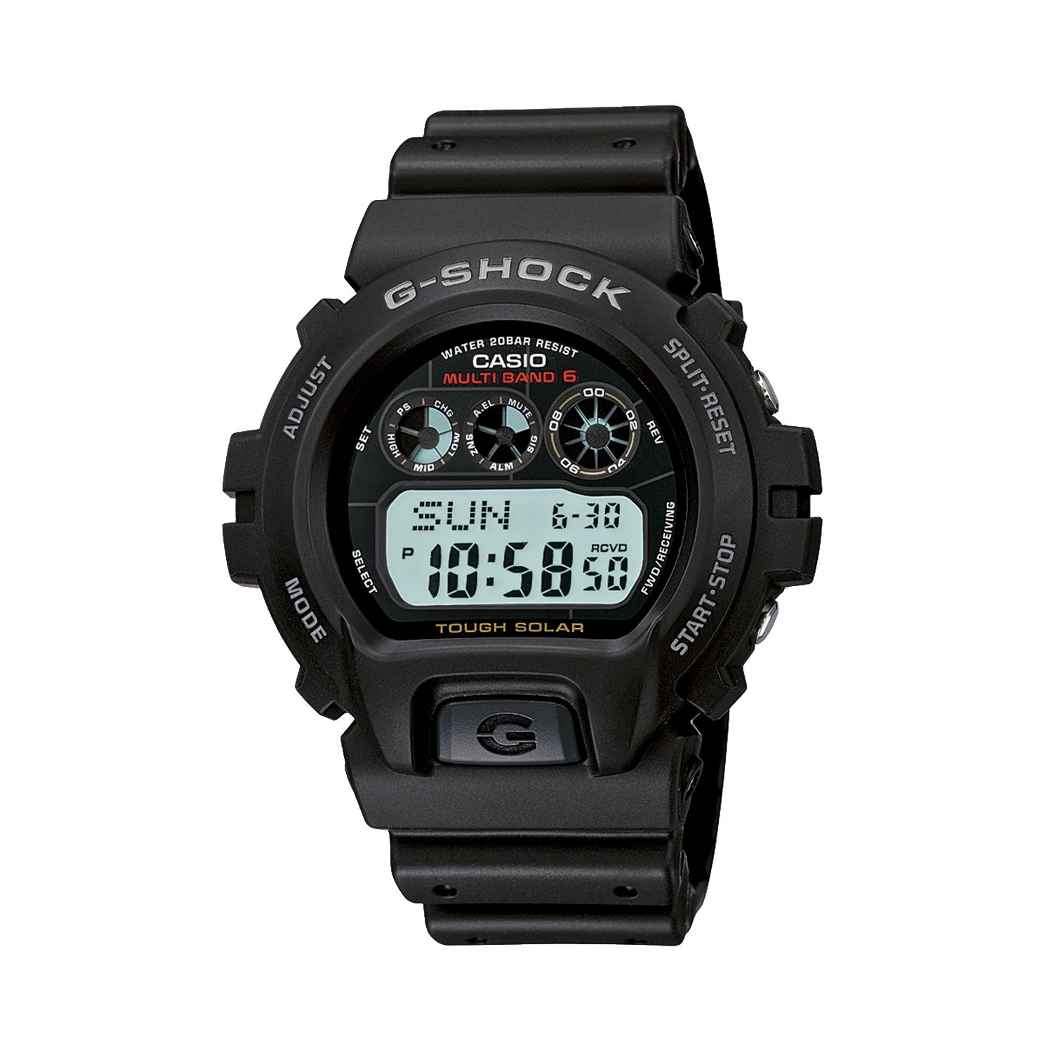 Мужские часы G-Shock Tough Solar Atomic с цифровым хронографом — GW6900-1 Casio цена и фото