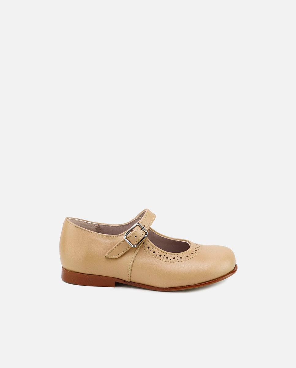Туфли Mary Janes для девочек из кожи наппа верблюжьего цвета Eli 1957, коричневый