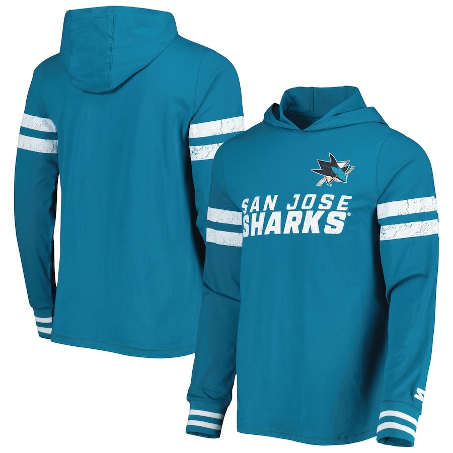 

Футболка с длинным рукавом Starter San Jose Sharks, бирюзовый