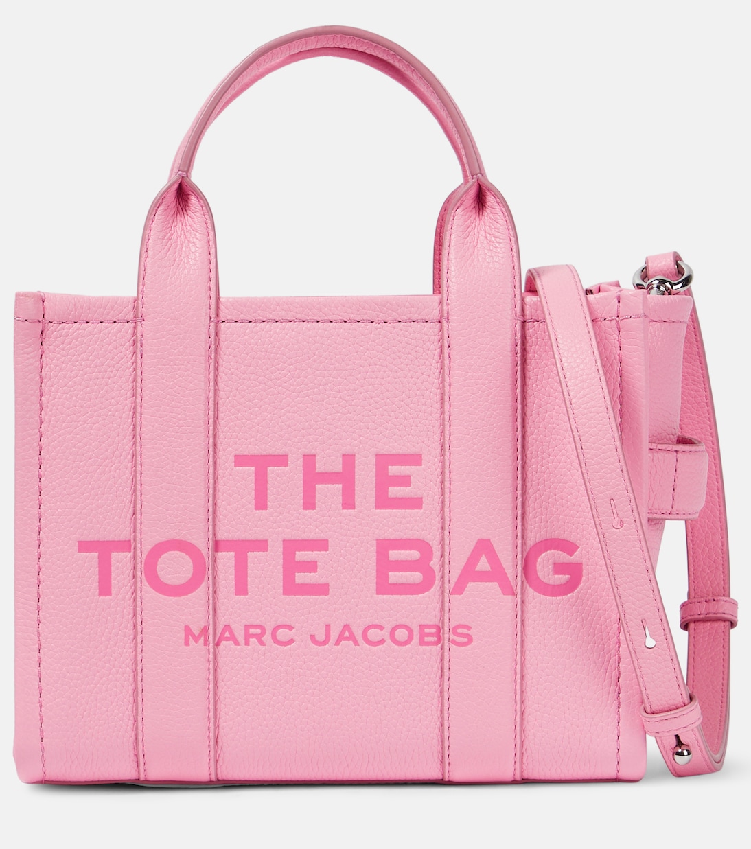 маленькая кожаная сумка тоут цвета хаки the monogram marc jacobs Маленькая кожаная сумка-тоут Marc Jacobs, розовый