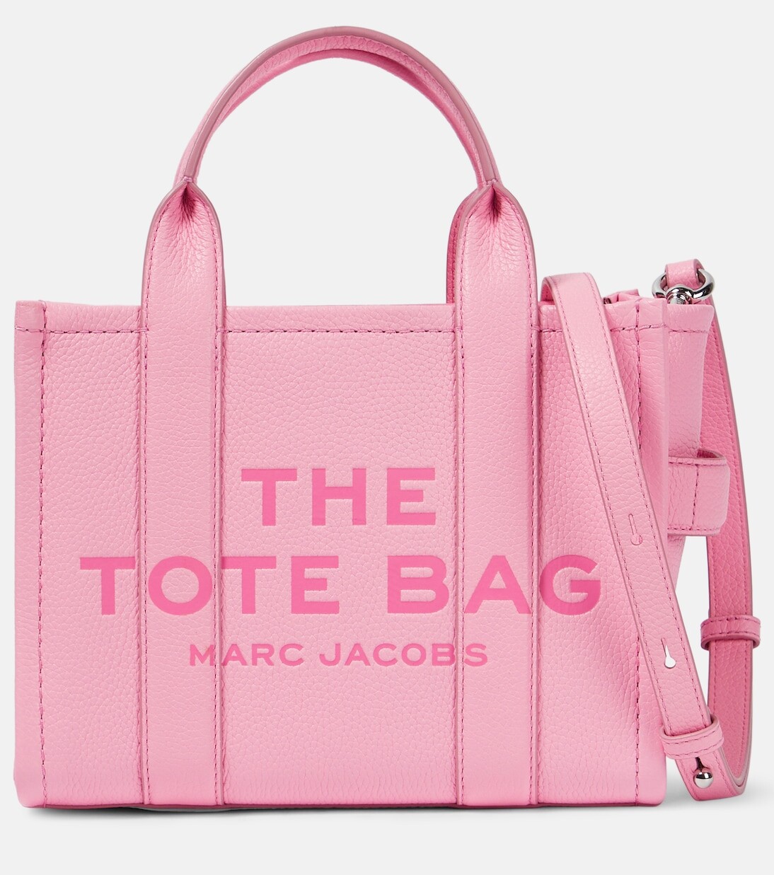 маленькая кожаная сумка тоут цвета хаки the monogram marc jacobs Маленькая кожаная сумка-тоут Marc Jacobs, розовый