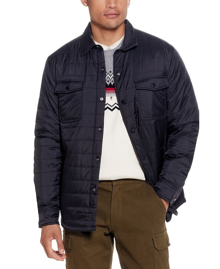

Мужская горизонтальная стеганая куртка-рубашка Weatherproof Vintage, черный