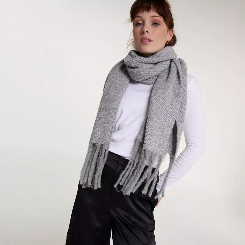 Calia Женский шарф-букле с бахромой, серый