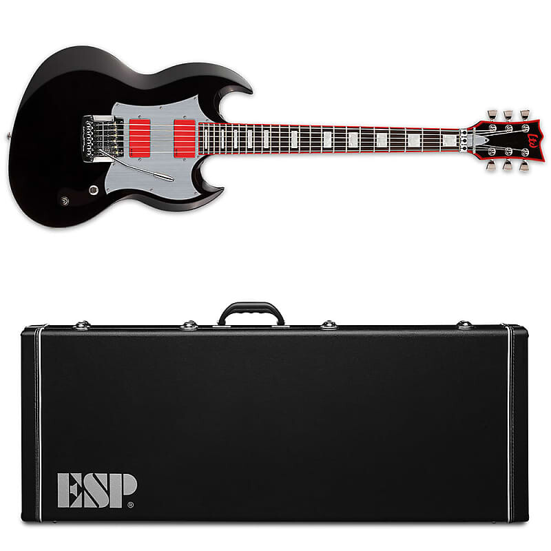 

Электрогитара ESP LTD Glenn Tipton GT-600 Black w/ Red BLK Electric Guitar NEW + ESP Viper Hardshell Case! GT600