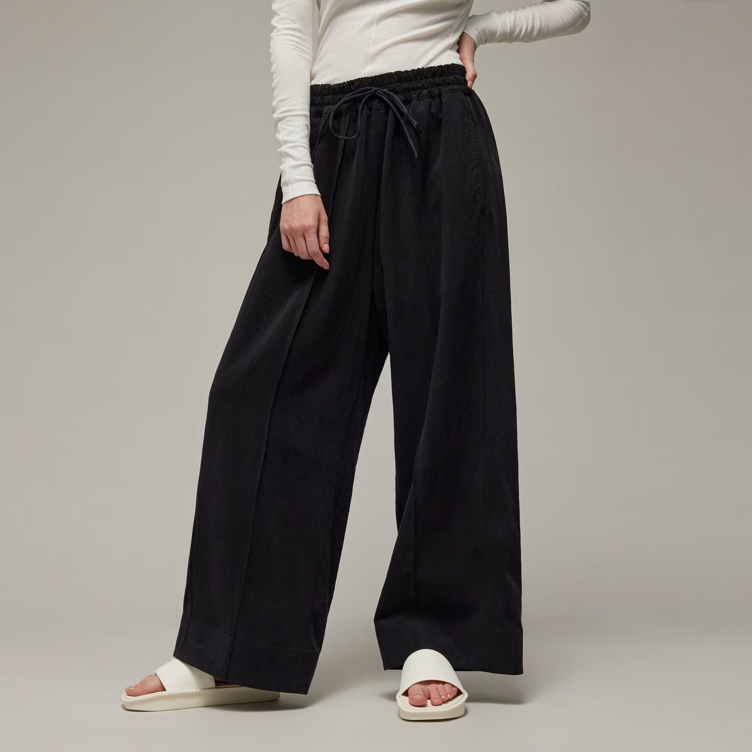 Широкие брюки из мятого твила Y-3 Adidas