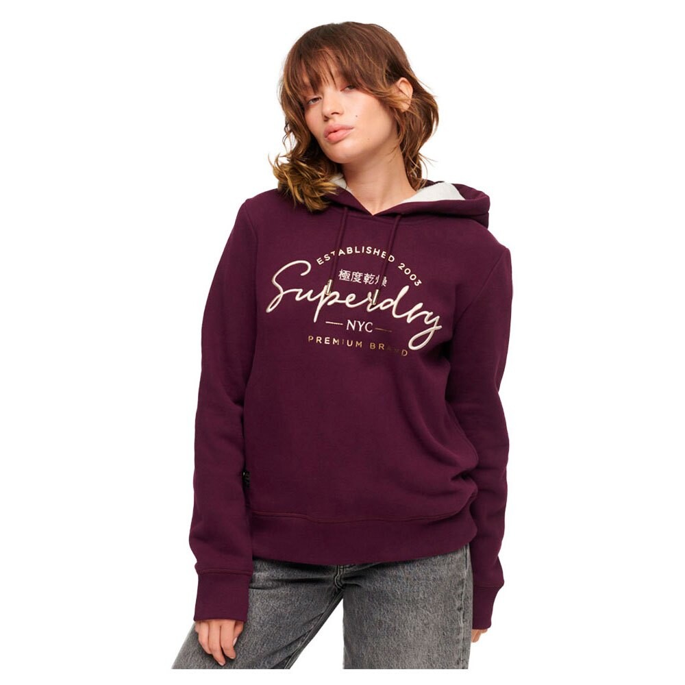 

Худи Superdry Luxe Metallic Logo, красный
