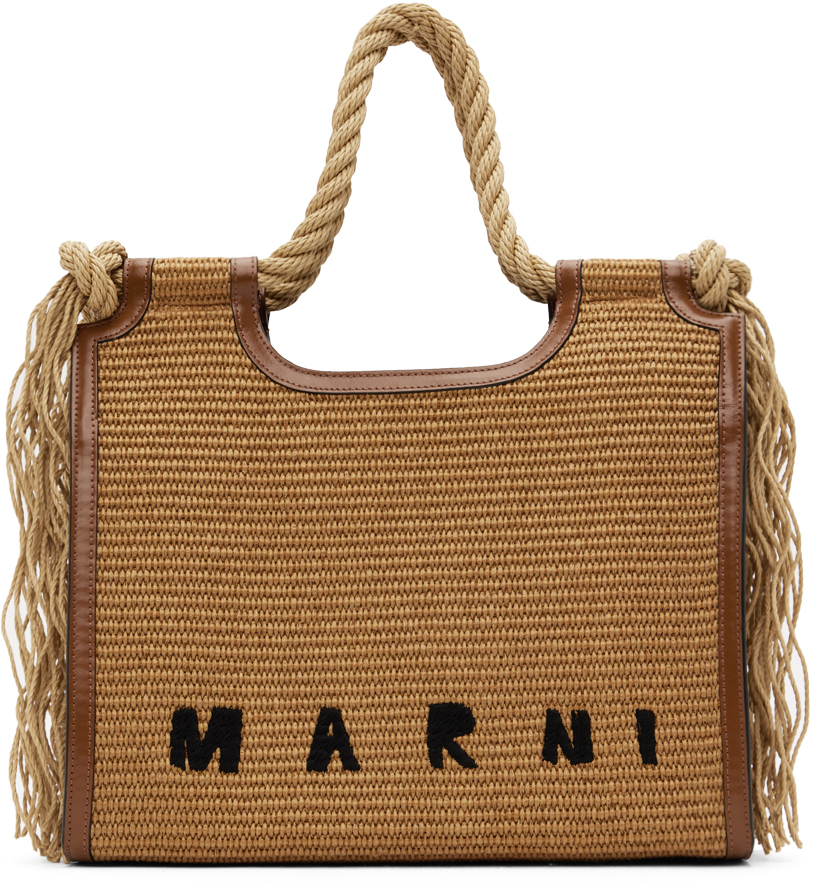 цена Светло-коричневая сумка-тоут Marcel Marni
