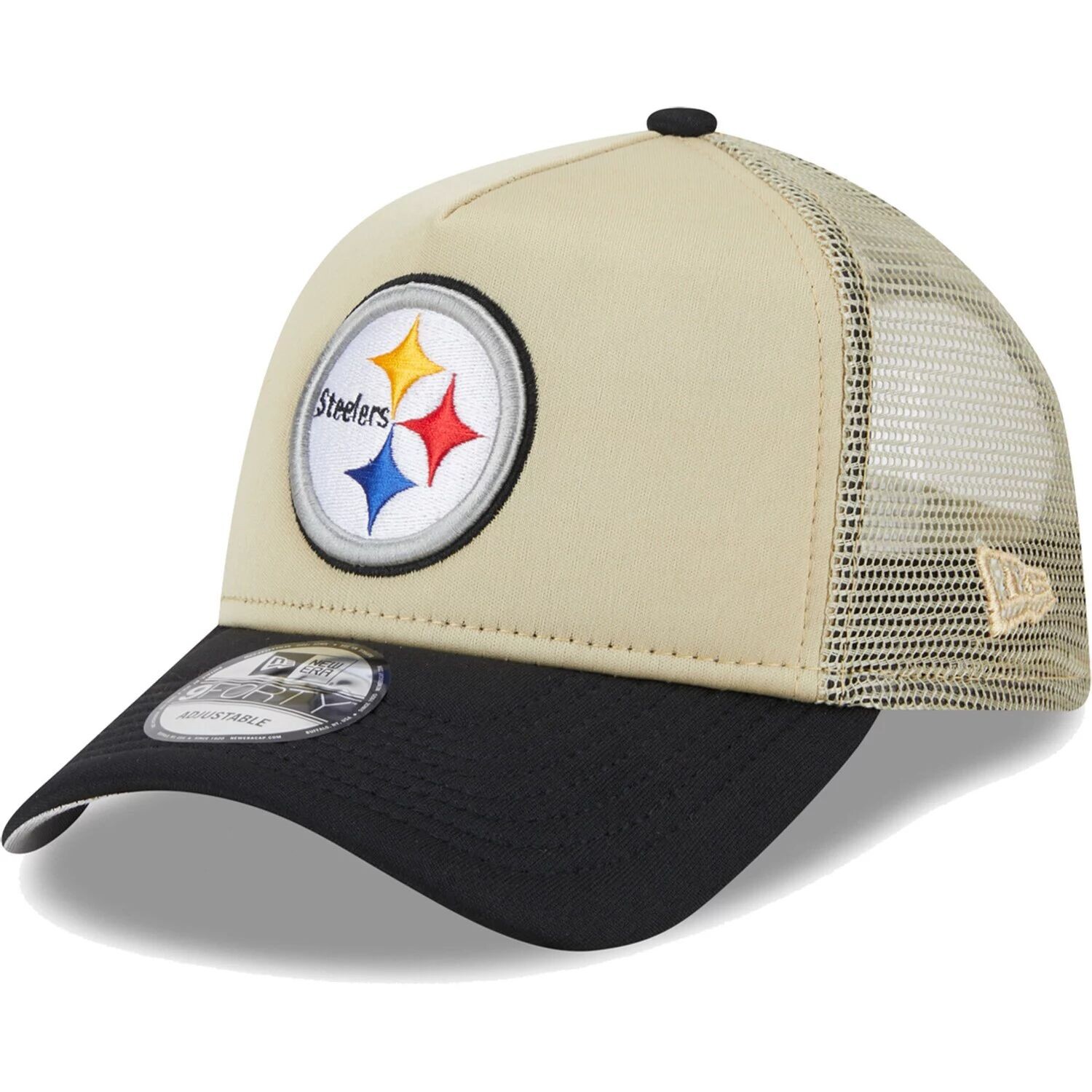 

Мужская регулируемая кепка New Era Tan/Black Pittsburgh Steelers All Day A-Frame Trucker 9FORTY