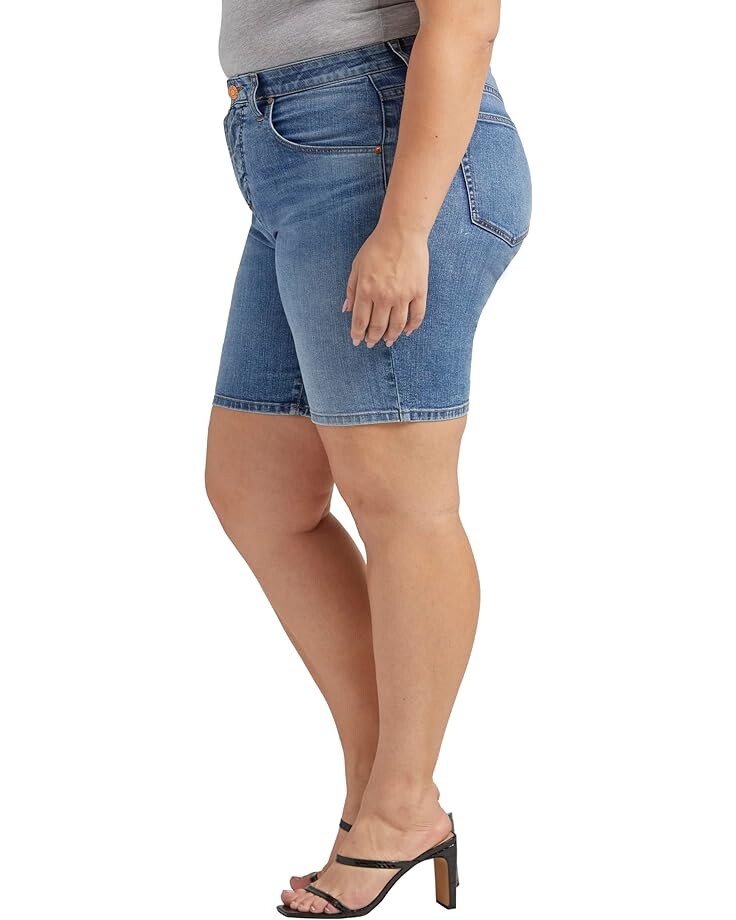 

Шорты Jag Jeans Plus Size Cecilia Mid-Rise 8" Shorts, цвет Marine Blue