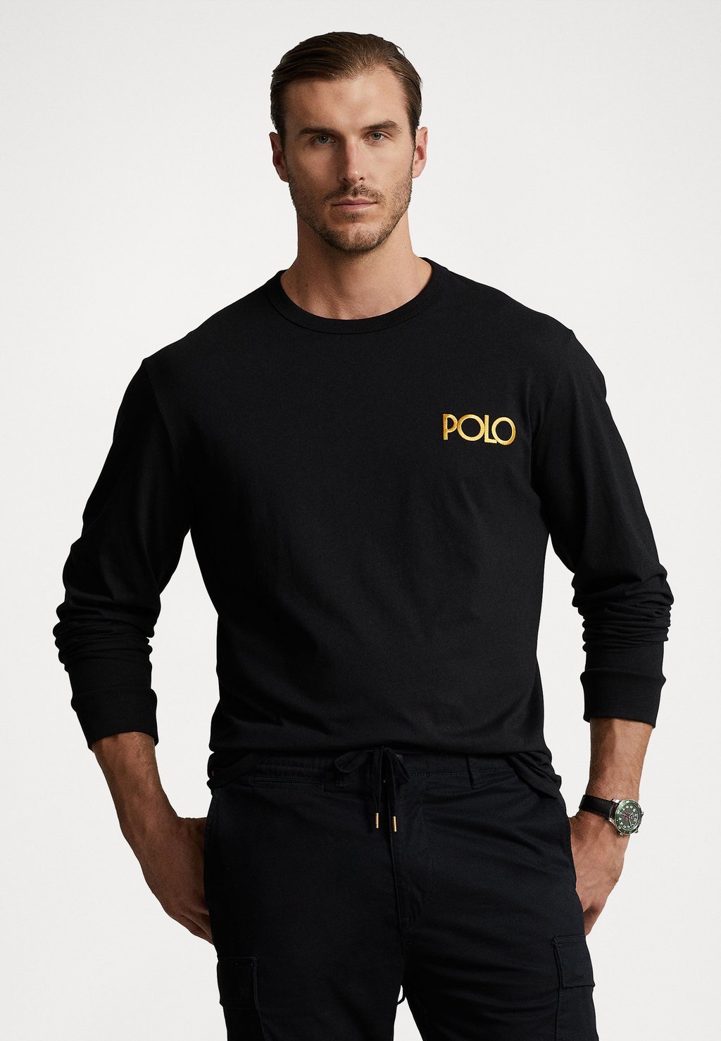 

Футболка с длинным рукавом LONG SLEEVE Polo Ralph Lauren Big & Tall, черная