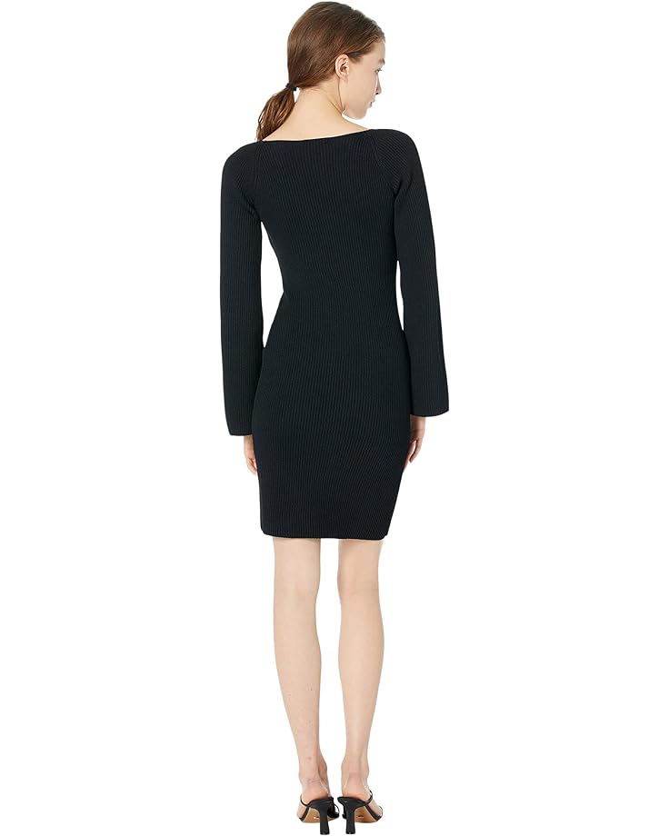Платье line and dot Melissa Sweater Mini Dress, черный