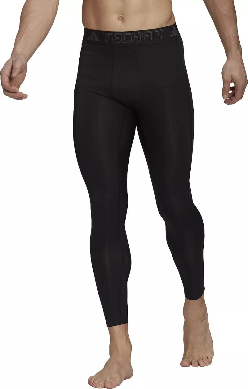 

Мужские длинные тренировочные тайтсы Adidas Techfit AEROREADY, черный