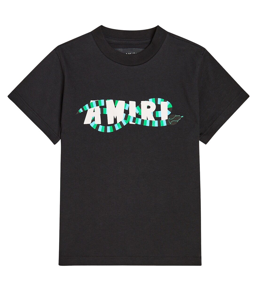 

Футболка из хлопкового джерси с логотипом Amiri Kids, черный