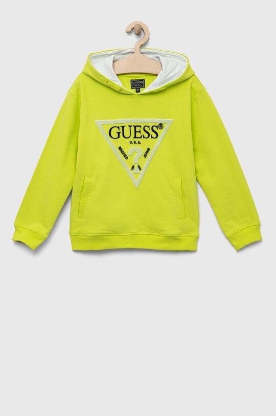 

Детская хлопковая толстовка Guess, зеленый