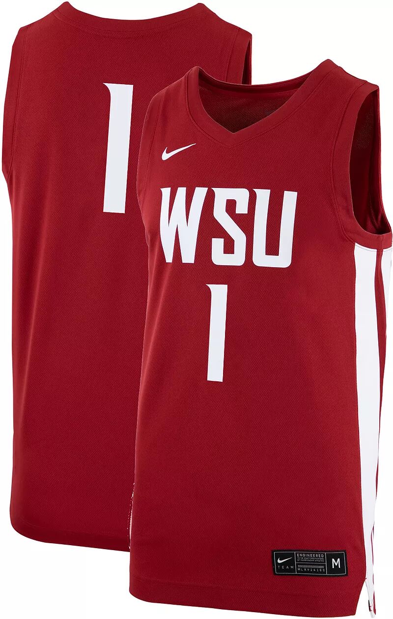 

Мужская баскетбольная майка Nike Washington State Cougars #1 Crimson Replica