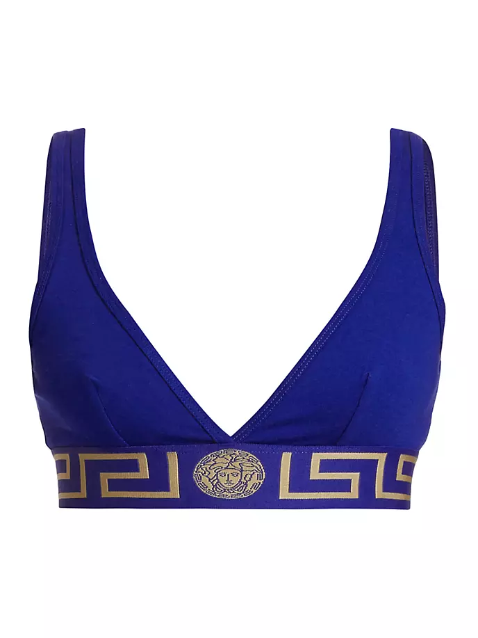 

Бралетт с каймой Greca Versace, синий