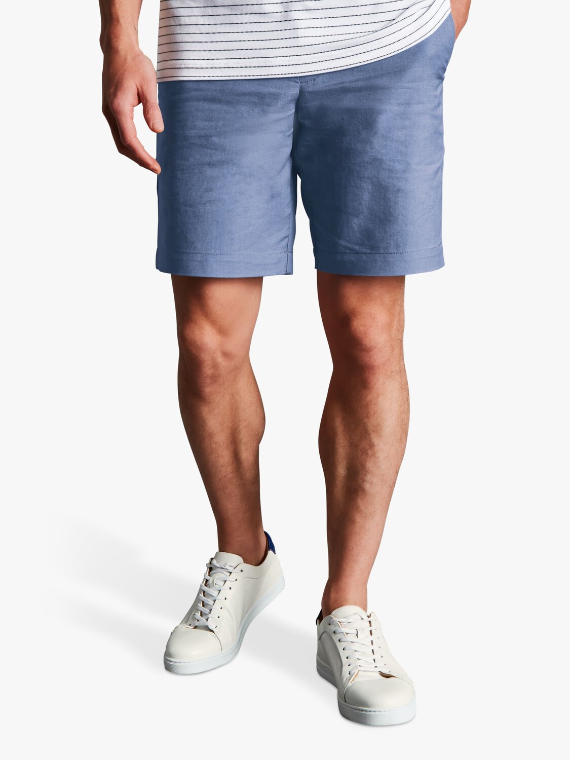 

Узкие льняные шорты-чиносы Charles Tyrwhitt, васильковый цвет