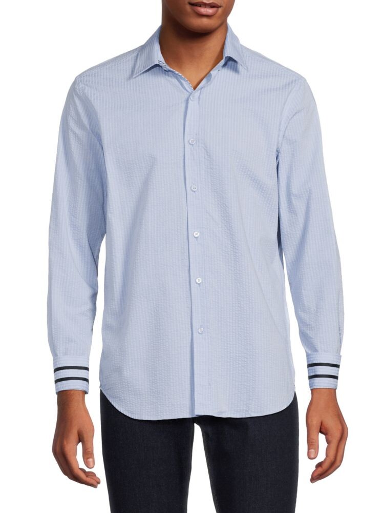 

Рубашка на пуговицах Andrews из хлопчатобумажной ткани Robert Graham, цвет Light Blue
