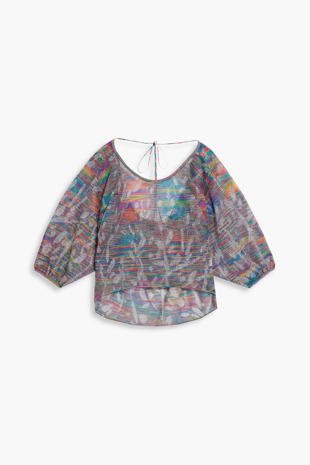 

Топ металлизированной вязки крючком MISSONI, розовый
