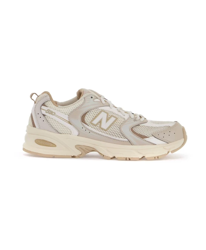 

Кроссовки из сетки и кожи New Balance, бежевый