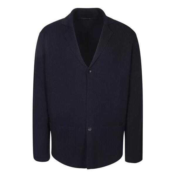 

Куртка ribbed wool jacket Zanone, синий
