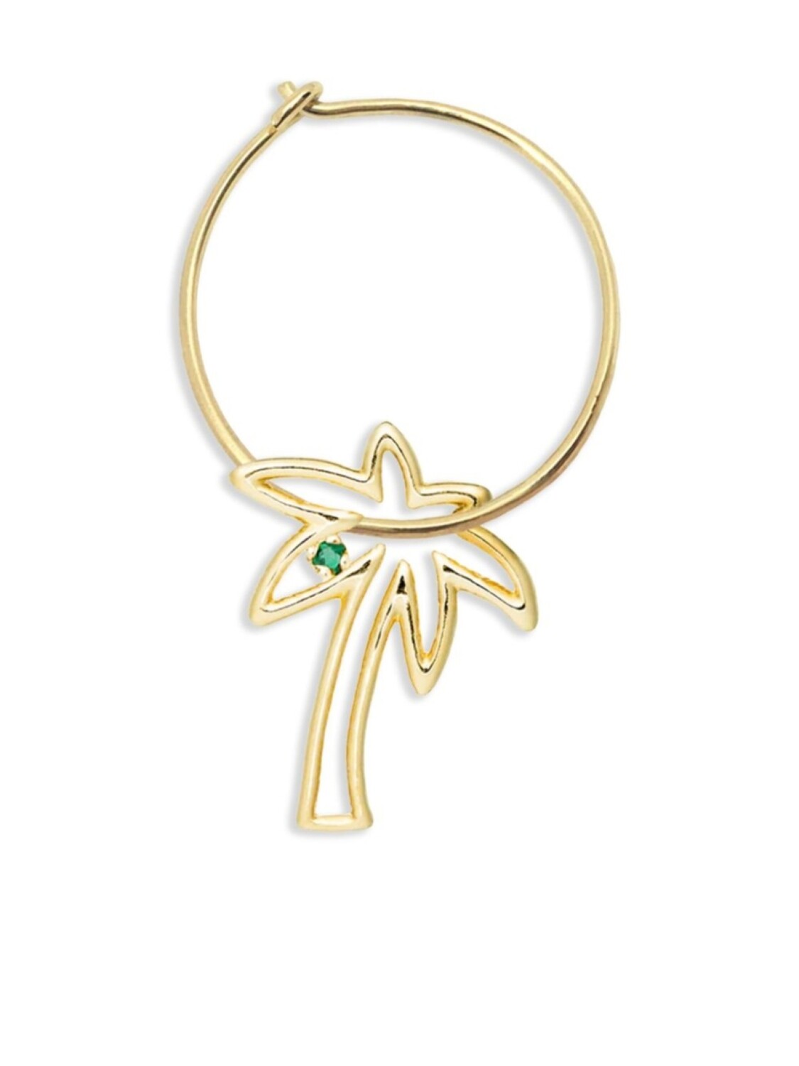 

Серьги-кольца Palmera из желтого золота 18 карат с изумрудами Aliita, золотой