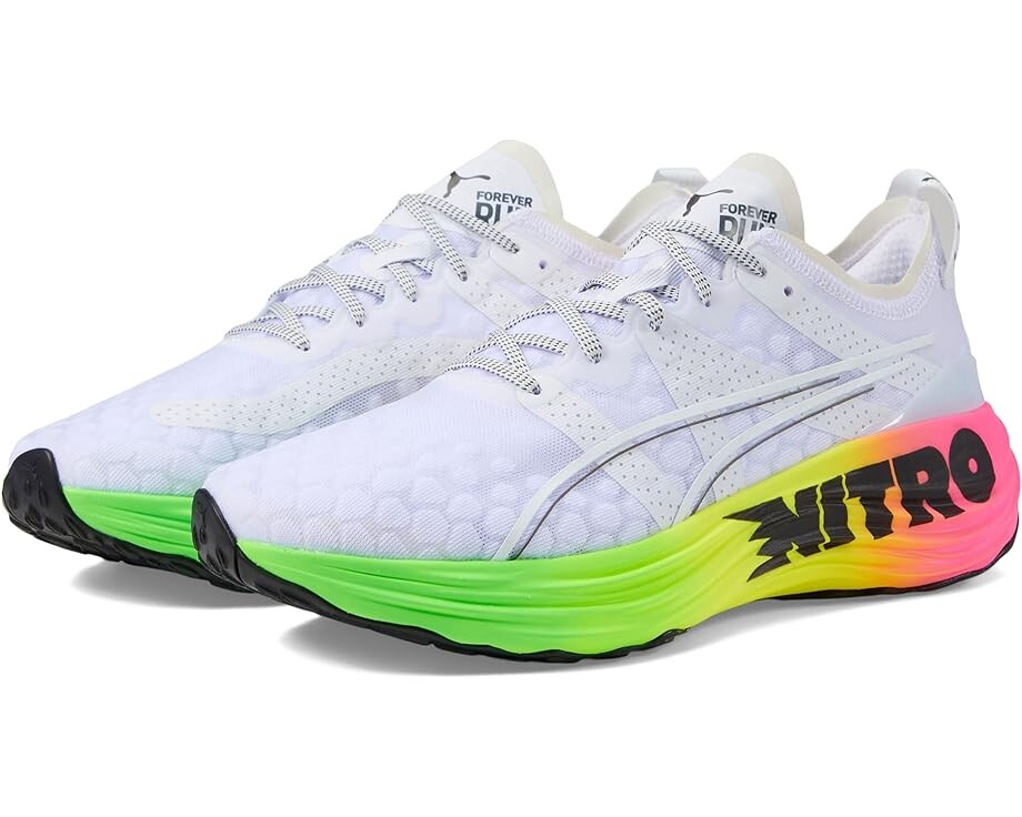 

Кроссовки PUMA Foreverrun Nitro Futrograde, цвет Puma White/Green Gecko
