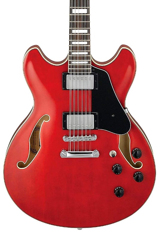 цена Электрогитара Ibanez AS Artcore 12-String Semi-Hollow Electric Guitar - Transparent Cherry Red