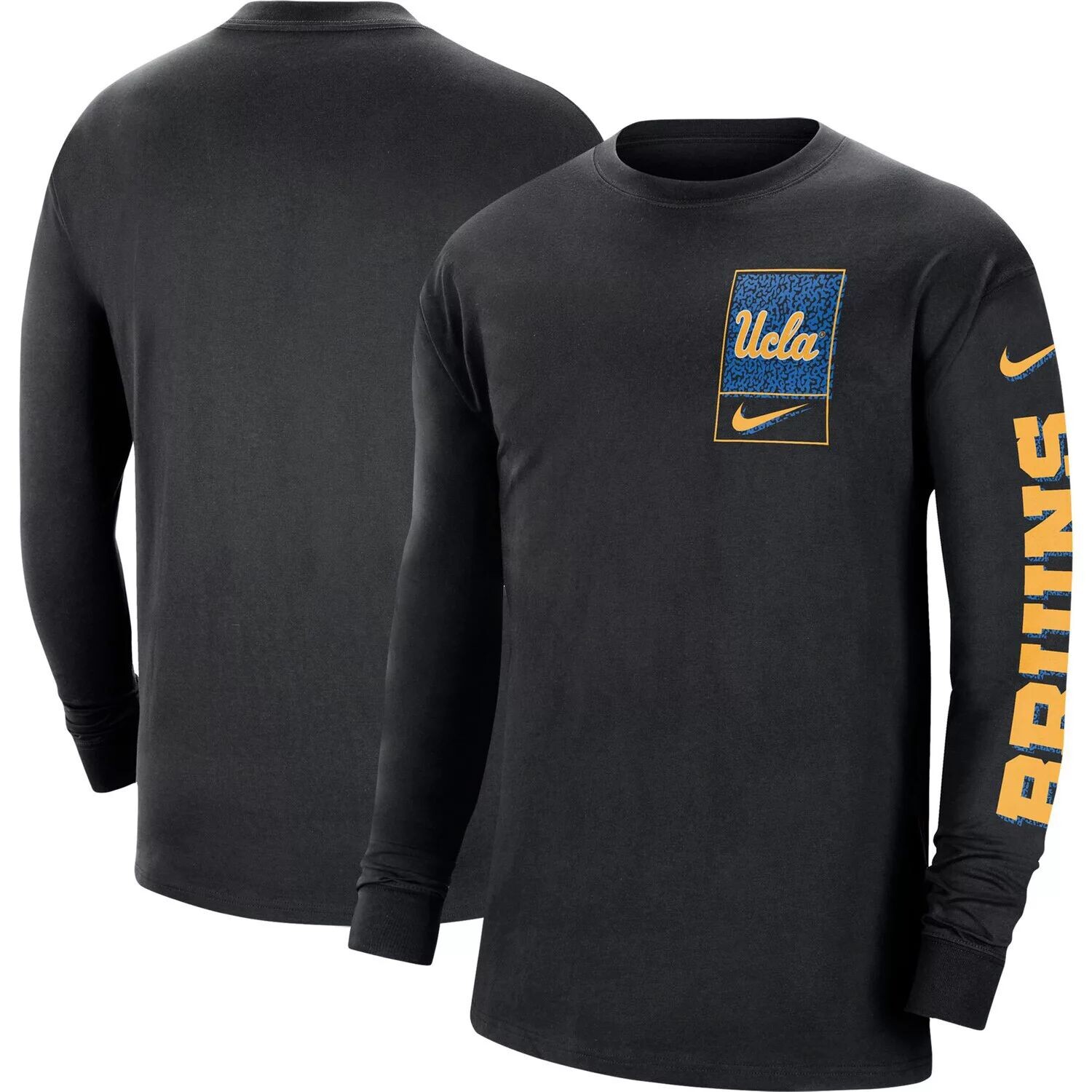 

Мужская черная футболка с длинным рукавом UCLA Bruins Seasonal Max90 2-Hit Nike, Черный