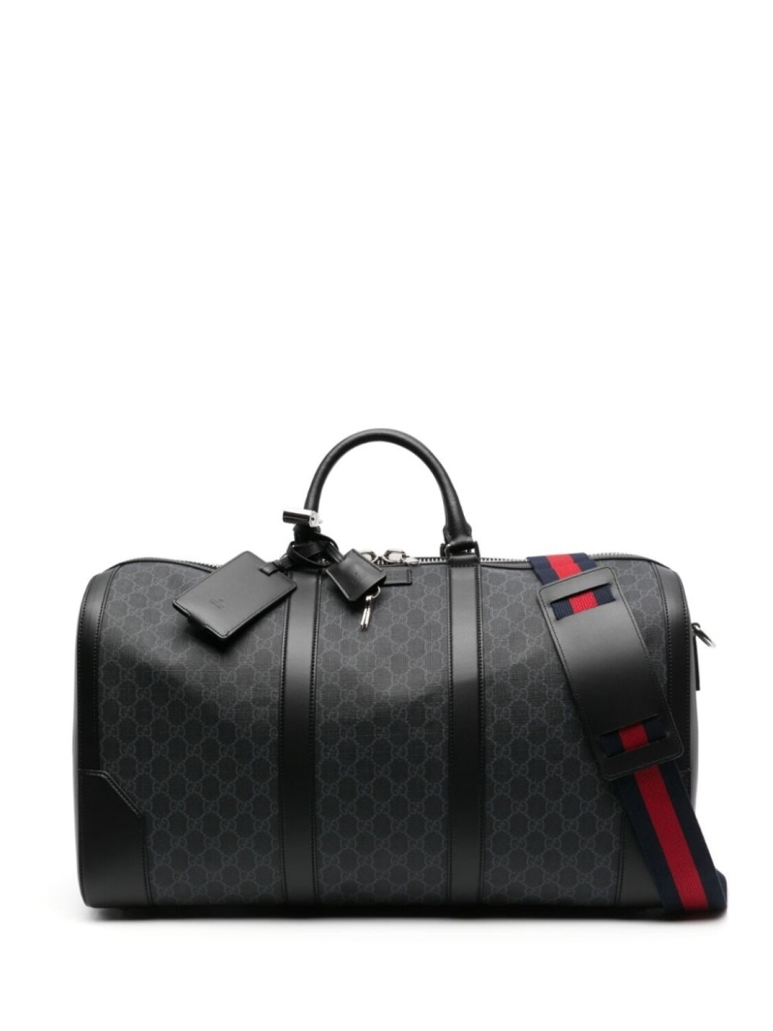 

Gucci дорожная сумка с узором GG Supreme, черный