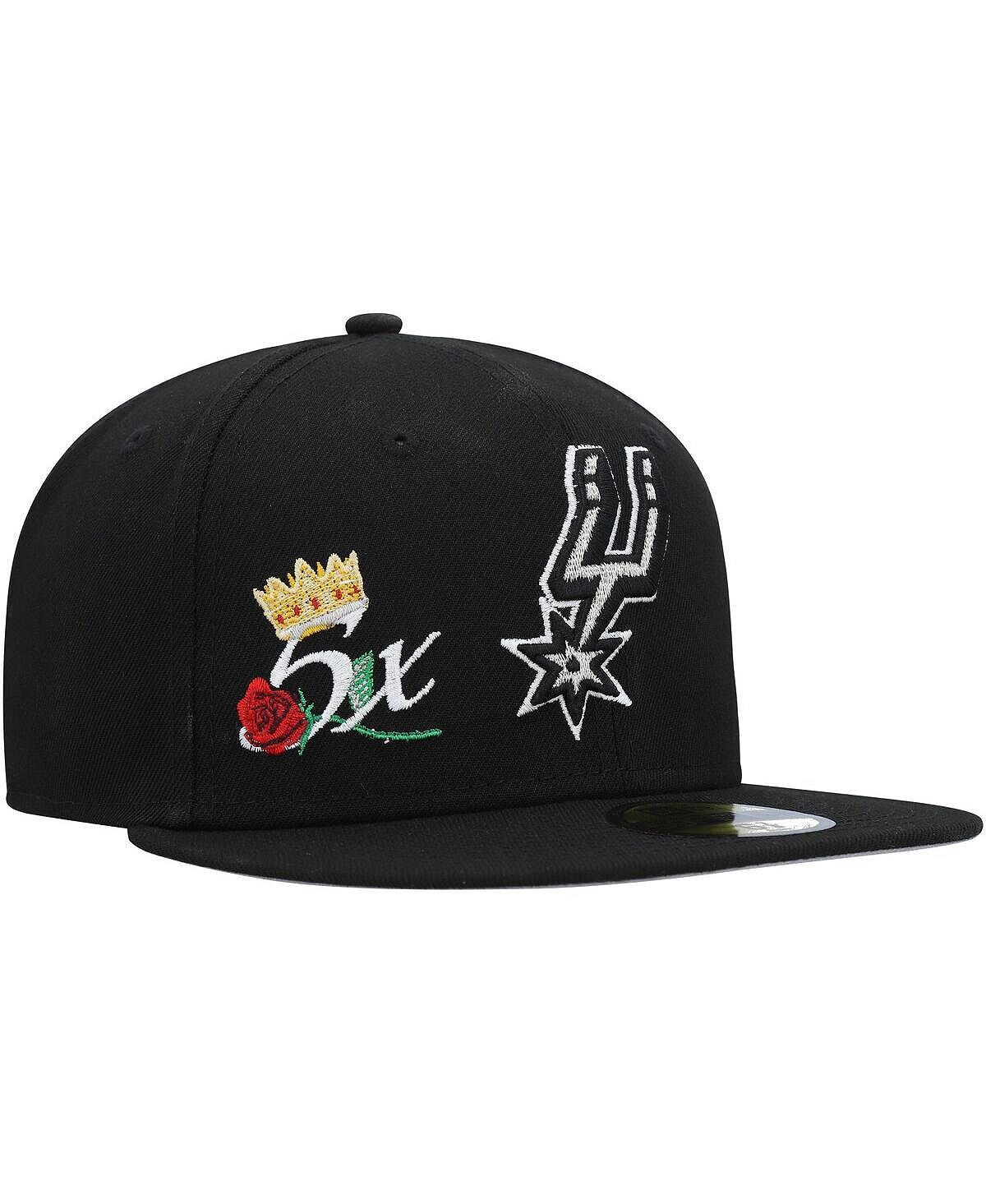 

Мужская черная приталенная кепка San Antonio Spurs Crown Champs 59FIFTY New Era