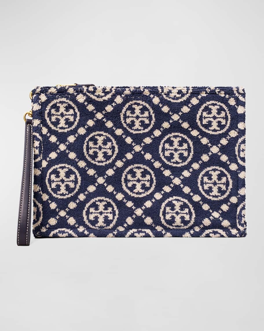 

Сумка-клатч из махровой ткани с монограммой T Tory Burch
