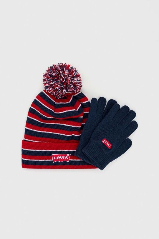 

Детская шапка и перчатки Levi's., темно-синий