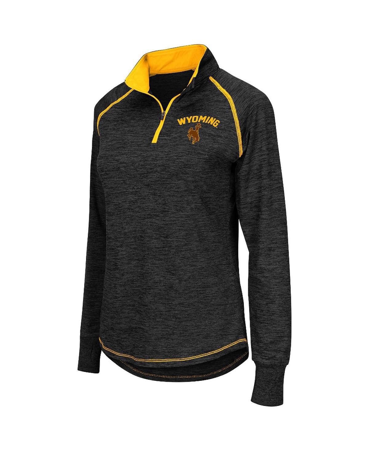 

Черная женская куртка Wyoming Cowboys Bikram на молнии с длинным рукавом 1/4 Colosseum, черный