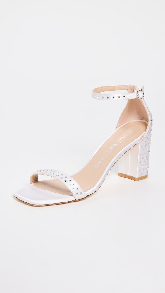 

Сандалии Stuart Weitzman 75mm Nearlynude Shine, белый