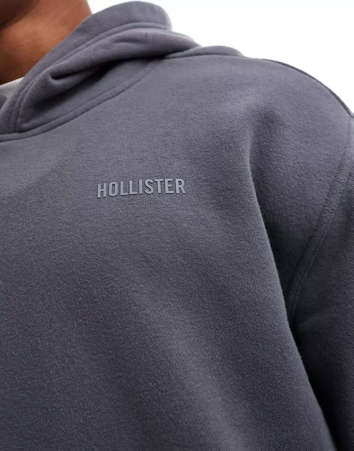 

Серая толстовка свободного кроя с логотипом Hollister, Серый