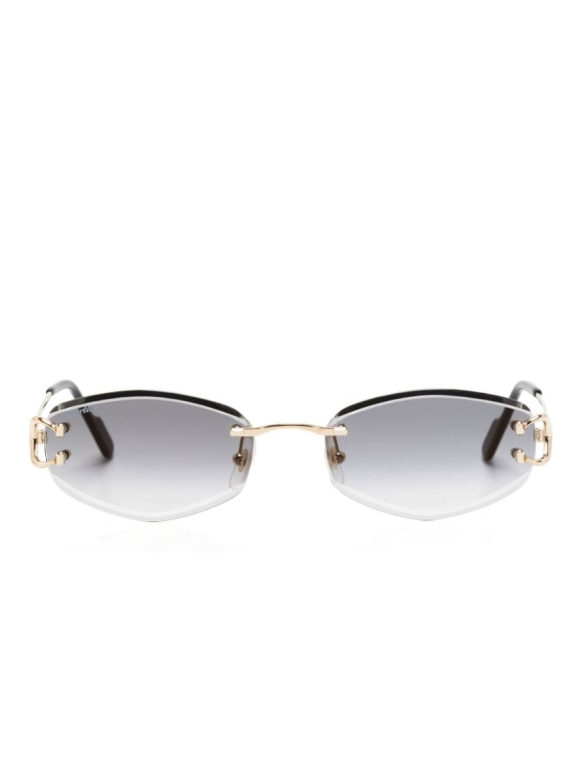 

Cartier Eyewear солнцезащитные очки в овальной оправе, золотистый