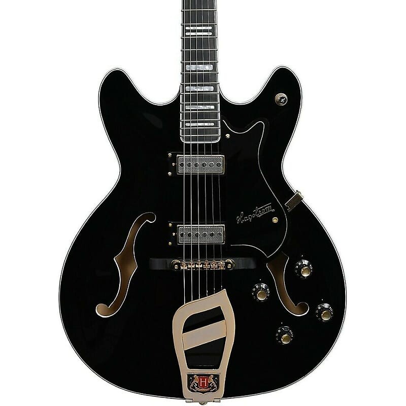 

Электрогитара Hagstrom 67 Viking II Hollowbody Gloss Black, Canadian Flame Maple Body, 15" Radius