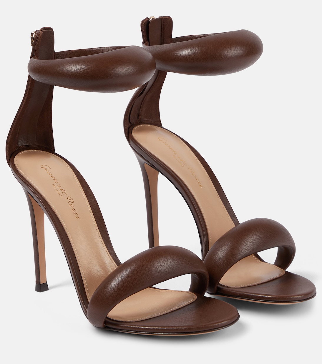 Кожаные сандалии bijoux Gianvito Rossi, коричневый