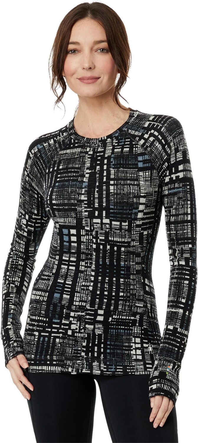 

Базовый слой Merino 250 Crew Smartwool, цвет Black Digi Plaid