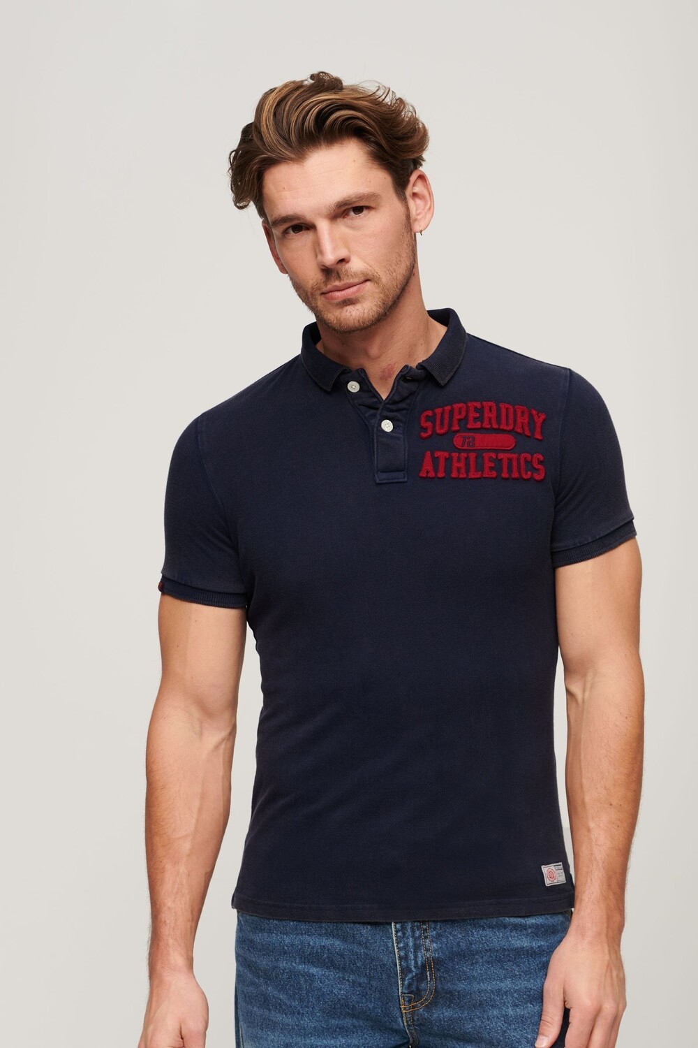

Винтажная спортивная рубашка-поло Superdry, синий