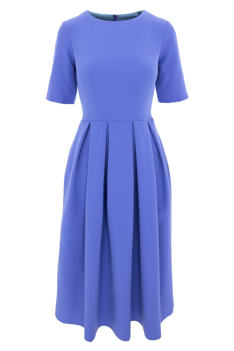 Укороченное платье с короткими рукавами Acob À Porter, синий