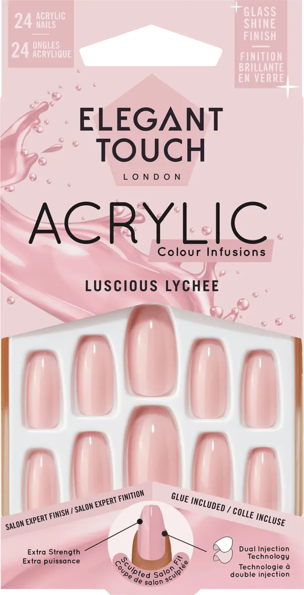 

Накладные ногти Color Acrylic Lucious Lychee 12 шт. Elegant Touch