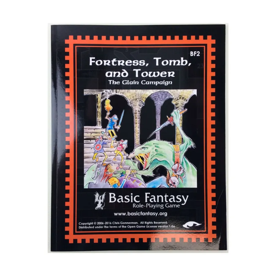 

Fortress, Tomb, and Tower - The Glain Campaign (2nd Edition), Basic Fantasy (d20), мягкая обложка
