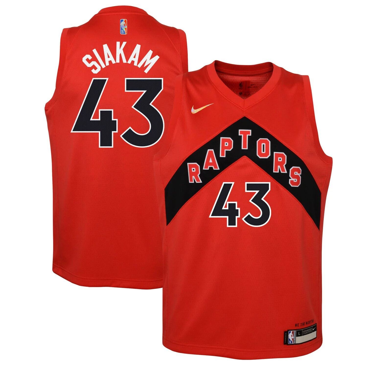 

Молодежная майка Nike Pascal Siakam Red Toronto Raptors 2021/22 Diamond Swingman — Icon Edition Nike