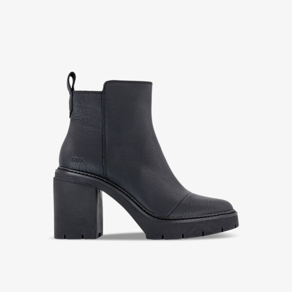 

Кожаные ботильоны Rya на каблуке Toms, черный