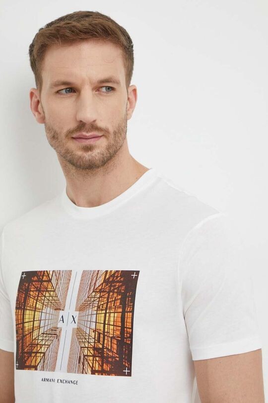 

Хлопковая футболка Armani Exchange, белый