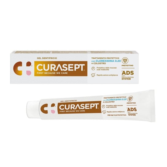 Защитная зубная паста-гель 0,02% CHX ADS720 с молозивом, 75 мл Curasept, Curaprox
