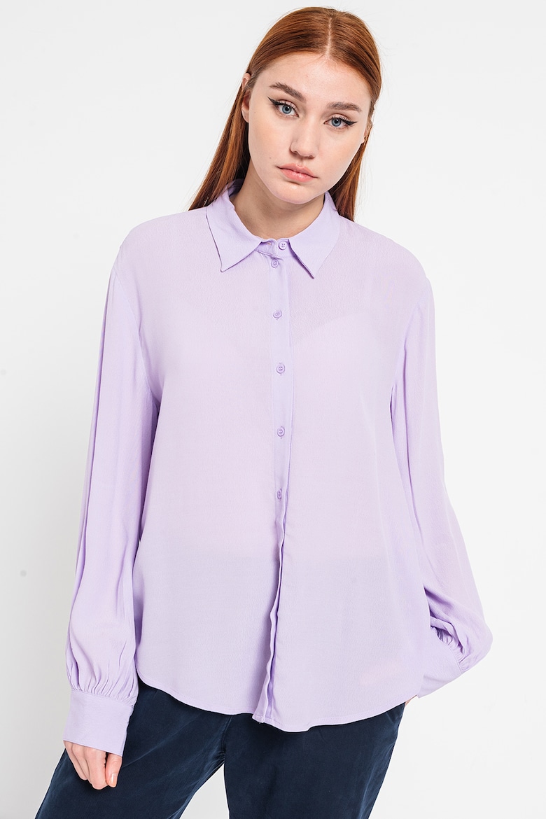 Рубашка с овальным подолом Esprit, фиолетовый платье с разрезным подолом esprit фиолетовый