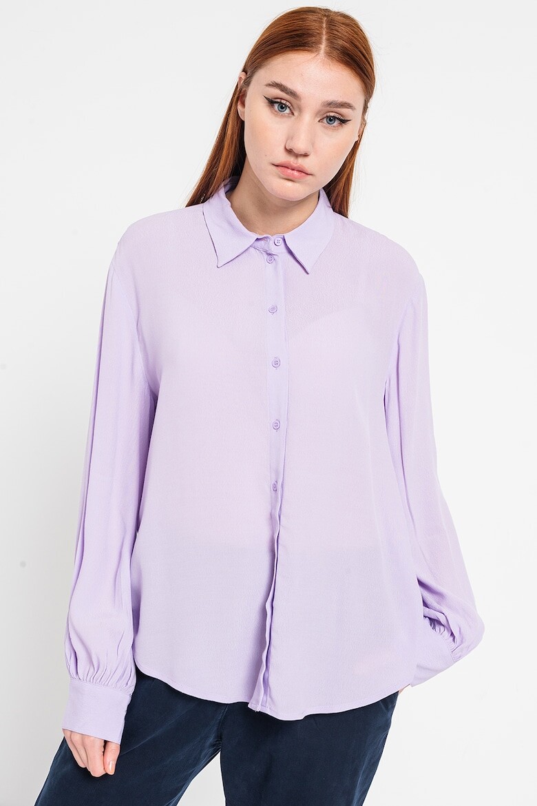

Рубашка с овальным подолом Esprit, фиолетовый